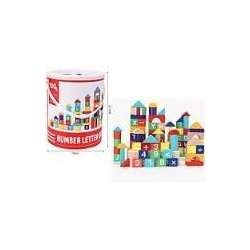 Klocki drewniane z numerkami 100szt