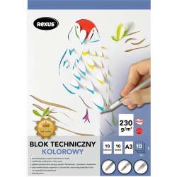 Blok techniczny A3/10K kolorowy barwiony - 1