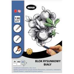 Blok rysunkowy A3/20K biały Premium