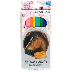 Kredki ołówkowe 12 kolorów Horses (297000) - 1