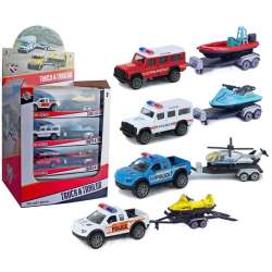 Policja z lawetą metal pull back MIX