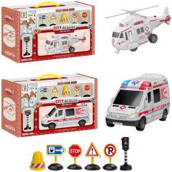 Auto ambulans/helikopter ze znakami MIX - 1