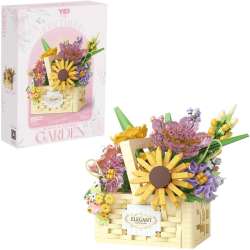 Klocki kosz z kwiatami 1263el