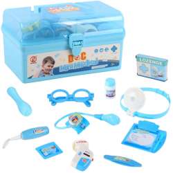 Zestaw lekarski ze światłem w kuferku