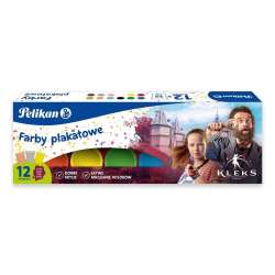 Farby plakatowe 12szt w miksie kolorów - 1