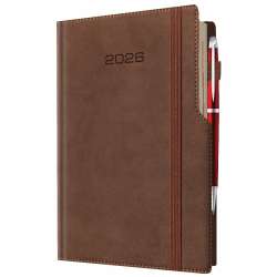 Kalendarz 2026 A5 dzienny biznes planer pastelowy - 1