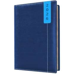 Kalendarz 2026 A4 dzienny registry niebieski