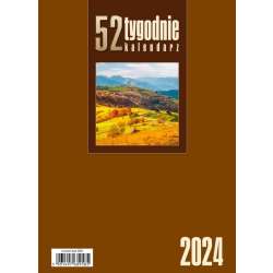 Kalendarz 2024 Biurkowy stojący brązowy