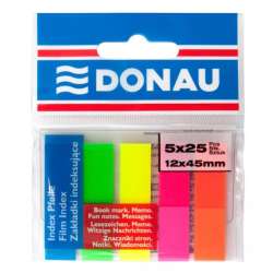 Zakładki indeksujące DONAU PP, 12x45mm, 5x25 kart., mix kolorów (7577001PL-99) - 1