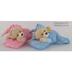 Plusz Miś śpioch chrapiący z poduszką 27cm (DEEF 56133) - 2