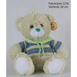 Plusz Miś groszek w bluzie z kapturem 27x27cm (DEEF 56362) - 7