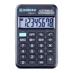 Kalkulator kieszonkowy Donau Tech 8 cyfr funkcja pierwiastka 89x58x11mm czarny, etiu (K-DT2083-01) - 1