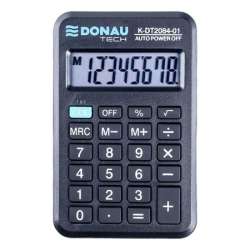 Kalkulator kieszonkowy Donau Tech 8 cyfr funkcja pierwiastka 97x62x11mm czarny, etiu (K-DT2084-01) - 1