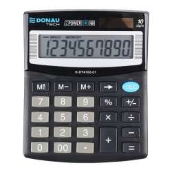 Kalkulator Donau Tech K-DT4102 10 cyfr 122x100x32mm czarny (K-DT4102-01) - 1