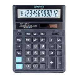 Kalkulator Donau Tech K-DT4127 12 cyfr funkcje pierwiastka 203x158x31mm czarny (K-DT4127-01) - 1