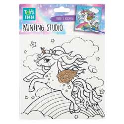 Obraz do malowania Jednorożec z brokatem Canvas Unicorn Rainbow (STN 7915)