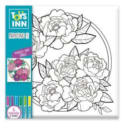 Obraz do kolorowania z markerami Peonie 8387 STNUX (STN 8387)