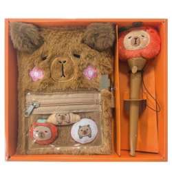 Zestaw Pamiętnik z długopisem Kapibara