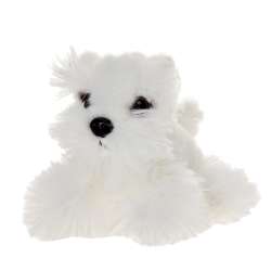 Maskotka Pies siedzący biały 13cm 13853 (13853 BEPPE) - 1