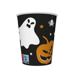 Kubeczki pap. Halloween Dynia i duszki 250ml 8szt