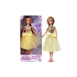 Lalka Natalia 29cm w żółtej sukience 121999 lalka w sukni balowej, korale, klipsy, różdżka, buty (121999 ARTYK) - 1