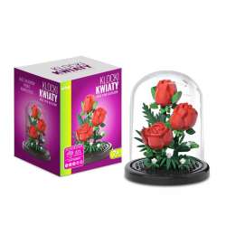 Klocki pod kloszem róże - 1