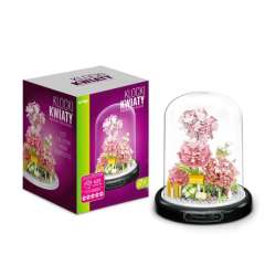 Klocki kwiaty Hortensje pod kloszem 624el (136993)