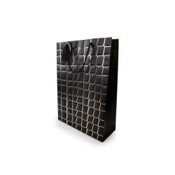 Torebka prezentowa czarna ze złotym tłoczeniem