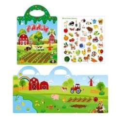 Książeczka z naklejkami wielorazowymi farma