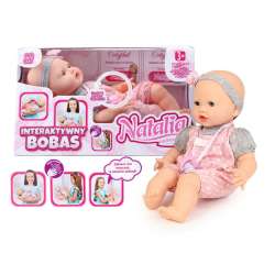 Lalka Natalia bobas mimiczny ze smoczkiem 41cm
