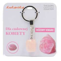 Brelok Dla cudownej kobiety różowy kwarc