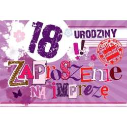 Zaproszenie ZZ-031 Urodziny 18 fiolet (5 szt.)