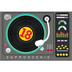 Zaproszenie ZZ-055 Urodziny 18 DJ (5 szt.) - 1