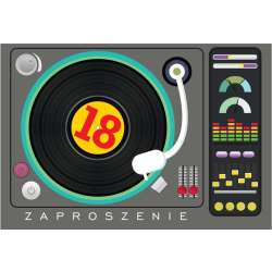 Zaproszenie ZZ-055 Urodziny 18 DJ (5 szt.)