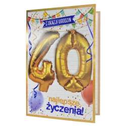 Karnet QBL-004 Urodziny 40 + balony