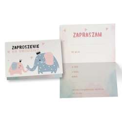 Zaproszenie ZZ-078 Słoniki (5 szt.)