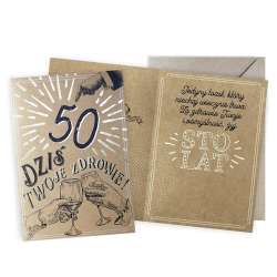 Karnet Urodziny vintage 50