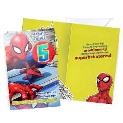 Karnet Urodziny 5 Spider-Man - 1
