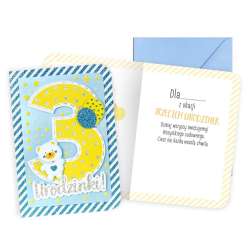 Karnet B6 Urodziny 3 chłopiec - 1