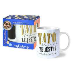 Kubek Premium Tato, fajnie, że jesteś - 1