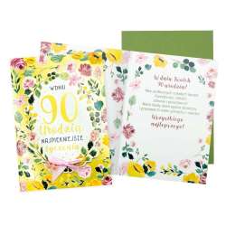 Karnet B6 Urodziny 90 (kwiaty) - 1