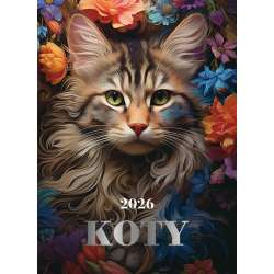 Kalendarz 2026 wieloplanszowy 24x34cm AI Koty - 1