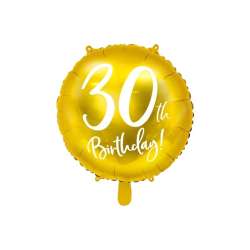 Balon foliowy 30th Birthday 45cm złoty - 1