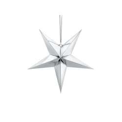 Gwiazda papierowa srebrna 45cm