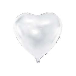Balon foliowy serce biały 45cm - 1