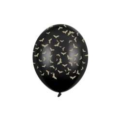 Balony Nietoperze pastel black 30cm 6szt - 1