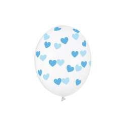 Balony Serduszka Crystal Clear 30cm 50szt