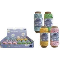 Sznurek na szpulce 20m pastel (12szt) - 1