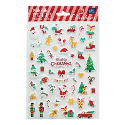 Naklejki puffy Christmas 50szt BN