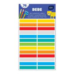 Etykiety samoprzylepne 78szt Bebe Kids mix